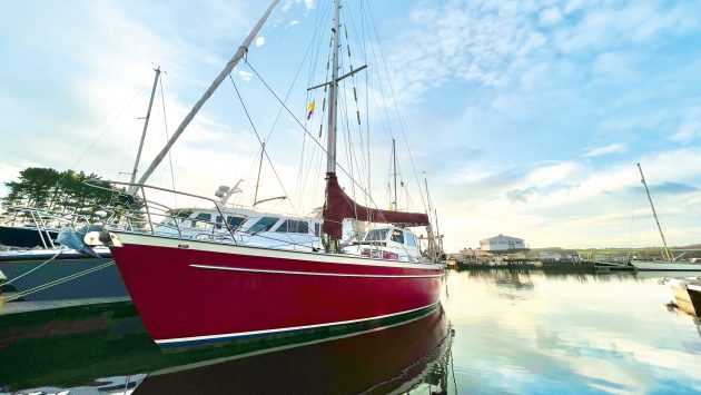 High latitudes yacht Ocean Wanderer after an Atlantic delivery to the UK.