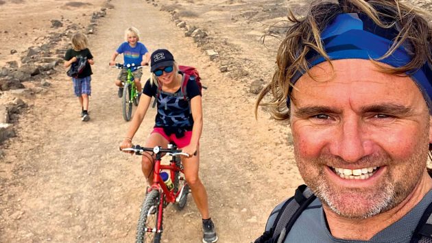 The Bubb family always find time to cycle on their family adventure.